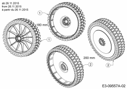 Ersatzteile Gutbrod Motormäher HB 46 B Typ: 11A-TQ5E690  (2016) Räder ab 26.11.2015