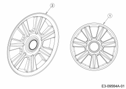 Ersatzteile Gutbrod Motormäher mit Antrieb HB 53 AB Typ: 12ABPV5L690  (2016) Radkappen