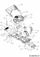 Ersatzteile WOLF-Garten Rasentraktor Scooter Hydro Typ: 13A221SD650  (2016) Frontgewicht, Verkleidungen 
