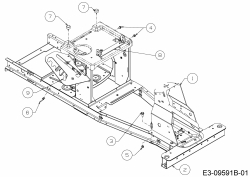 Ersatzteile MTD Rasentraktor Minirider 60 RDHE Typ: 13A521SC600  (2018) Rahmen 