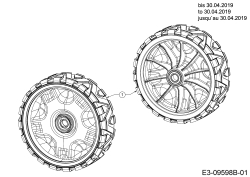 Cub Cadet Ersatzteile Motormäher mit Antrieb LM2 DR46es 12CCTQS7603 (2019) Vorderräder bis 30.04.2019
