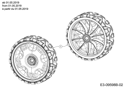 Cub Cadet Ersatzteile Motormäher mit Antrieb LM2 DR46es 12CCTQS7603 (2019) Vorderräder ab 01.05.2019