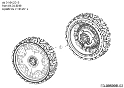 Cub Cadet Ersatzteile Motormäher mit Antrieb LM2 DR46es 12CCTQS7603 (2019) Antriebsrad ab 01.04.2019