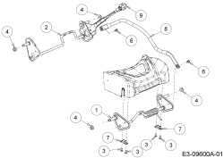 Cub Cadet Ersatzteile Motormäher mit Antrieb LM1 AR42 12A-LQSJ603  (2018) Achsen, Höhenverstellung