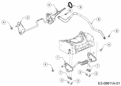 Ersatzteile WOLF-Garten Benzin Rasenmäher mit Antrieb Expert 530 A Typ: 12B-PUKC650  (2016) Achsen, Höhenverstellung 