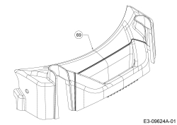 Cub Cadet Ersatzteile Motormäher mit Antrieb CC 53 SPO W 12AQC6J3603  (2016) Abdeckung Vorderachse