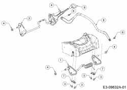 Cub Cadet Ersatzteile Motormäher mit Antrieb CC 53 SPO V 12ABPQKC603  (2016) Achsen, Höhenverstellung