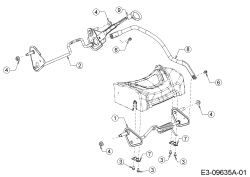 Cub Cadet Ersatzteile Motormäher mit Antrieb CC 46 SPOE V 12ACTQS7603  (2016) Achsen, Höhenverstellung