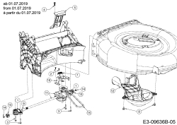 Cub Cadet Ersatzteile Motormäher mit Antrieb LM2 CR46S 12ABTQHQ603 (2019) Getriebe, Keilriemen ab 01.07.2019