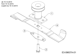 Cub Cadet Ersatzteile Motormäher mit Antrieb CC 46 SPOE V 12ACTQS7603  (2016) Messer, Messeraufnahme ab 10.12.2015