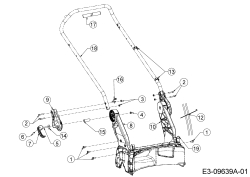 Cub Cadet Ersatzteile Motormäher mit Antrieb CC 46 SPB V IS 12BGK17E603  (2016) Holm