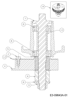 Cub Cadet Ersatzteile Motormäher mit Antrieb Wide Cut E 12AE764U603  (2017) Messerspindel 618-04439C