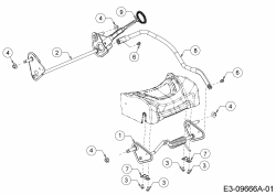 Ersatzteile WOLF-Garten Benzin Rasenmäher ohne Antrieb A 420 HW Typ: 11A-LV5N650  (2016) Achsen, Höhenverstellung 