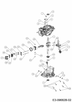 Ersatzteile MTD-Motoren Vertikal 1P57NH Typ: 752Z1P57NH  (2019) Kurbelwelle, Nockenwelle, Pleuel, Regler