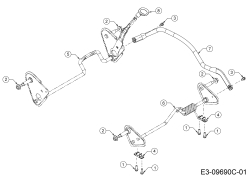 Cub Cadet Ersatzteile Motormäher LM1 DP53 11C-PTKC603 (2019) Achshalter vorne, Achsen, Höhenverstellung