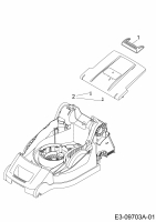 Ersatzteile WOLF-Garten Elektro Rasenmäher mit Antrieb A 400 EA Typ: 18ARMLM1650  (2020) Griff Heckklappe 