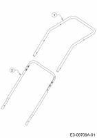 Ersatzteile WOLF-Garten Elektro Rasenmäher mit Antrieb A 400 EA Typ: 18ARMLM1650  (2020) Holm 