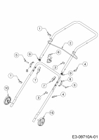 Ersatzteile WOLF-Garten Elektro Rasenmäher mit Antrieb Expert 40 EA Typ: 18DRH1K-C50  (2018) Befestigungsteile Holm 