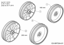 Ersatzteile Gutbrod Motormäher HB 46 B Typ: 11A-TQ5E690  (2016) Räder bis 25.11.2015