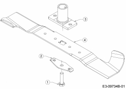 Ersatzteile MTD Benzin Rasenmäher ohne Antrieb P 46 B Typ: 11A-TABG600  (2019) Messer, Messeraufnahme 