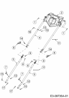 Ersatzteile Gutbrod Motormäher mit Antrieb HB 46 AB Typ: 12ABTV5E690  (2017) Holm