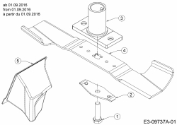 Ersatzteile Mr.Gardener Motormäher HW 46 B Typ: 11A-TN5C629  (2016) Messer, Messeraufnahme, Mulchstopfen ab 01.09.2016