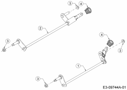 Ersatzteile Black-Line Motormäher BL 3546 Typ: 11A-TE5B683  (2019) Achsen, Höhenverstellung