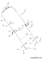 Cub Cadet Ersatzteile Motormäher mit Antrieb LM1 AR42 12A-LQMG603 (2019) Holm