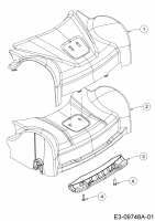 Ersatzteile Massey Ferguson Motormäher mit Antrieb MF 46 SPBHW Typ: 12B-TV5E695  (2016) Abdeckung Vorderachse