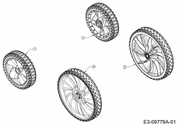 Ersatzteile MTD Benzin Rasenmäher ohne Antrieb Y 650 PM Typ: 11A-B1S5329  (2018) Räder 