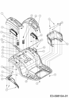Ersatzteile Troy-Bilt Gartentraktoren Super Bronco GT 54 FAB Typ: 14A7A3KA066 (2016) Sitzwanne