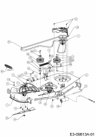 Ersatzteile Troy-Bilt Gartentraktoren Super Bronco GT 54 FAB Typ: 14A7A3KA066 (2016) Mähwerk A (54"/137cm)