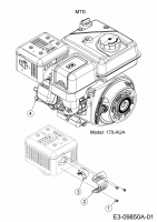 Cub Cadet Ersatzteile Motorhacken FT 24 R 21A-39M8710  (2017) Auspuffdeflektor, Motor MTD