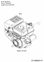 Cub Cadet Ersatzteile Schneefräsen 524 SWE 31AW53LR603  (2017) Motor MTD ab 01.09.2016