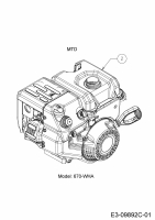 Ersatzteile WOLF-Garten Schneefräse SF 61 E Typ: 31AW6BF2650  (2019) Motor MTD 