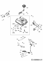 Ersatzteile MTD-Motoren Horizontal 670-WH Typ: 752Z670-WH  (2017) Regelung, Tank