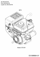 Ersatzteile MTD Schneefräse Optima ME 66 Typ: 31AY54T3678  (2017) Motor MTD ab 28.09.2016 