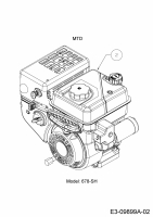 Ersatzteile WOLF-Garten Schneefräse SF 66 E Typ: 31AY54T3650  (2018) Motor MTD 