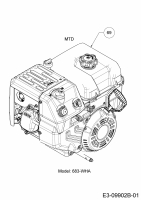 Cub Cadet Ersatzteile Schneefräsen 528 HD SWE 31AY5DKY603  (2019) Motor MTD