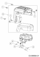 Ersatzteile MTD-Motoren Horizontal 683-WHA Typ: 752Z683-WHA  (2018) Auspuff