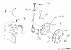 Ersatzteile MTD-Motoren Horizontal 683-WHA Typ: 752Z683-WHA  (2020) Schwungrad, Zündschlüssel, Zündung