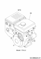 Cub Cadet Ersatzteile Holzspalter LS 27 24BG5HM5710  (2014) MTD Motor
