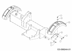 Ersatzteile Troy-Bilt Holzspalter TB 33 LS Typ: 24BL59M5766  (2016) Kotflügel