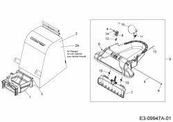 Ersatzteile Troy-Bilt Laubsauger mit Häckselfunktion CSV 070 Typ: 24A-07MP766  (2014) Saugdüse, Fangsack