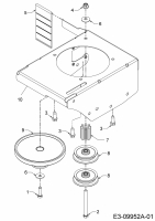 Ersatzteile MTD Rasenkantenschneider 550 G Typ: 25A-550G678  (2018) Keilriemenscheibe, Rahmen 