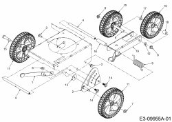 Ersatzteile MTD Rasenkantenschneider 550 G Typ: 25A-550G678  (2019) Räder 