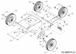 Ersatzteile Troy-Bilt Kantenschneider TB 554 Typ: 25B-554M766  (2015) Räder