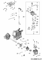 Ersatzteile MTD-Motoren Horizontal 670-JH Typ: 752Z670-JH  (2017) Regelung, Vergaser