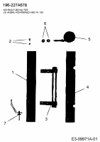 Ersatzteile Zubehör Garten- und Rasentraktoren Frontkehrmaschine FK 105 Typ: 196-226C678  (2017) Kehrgutbehälter