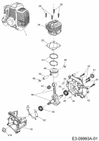 Ersatzteile MTD Motorsense Smart BC 43 D Typ: 41ATG1N-678  (2019) Kurbelgehäuse, Motor, Zylinder 